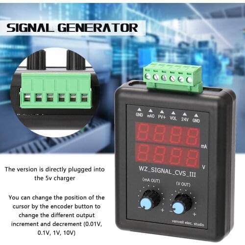 KKMOON 4-20mA 0-10V Signal Generator 24V Current Voltage Transmitter Signal Source Constant Current Source with Display