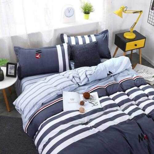 Hot sale high quality bedding double sanded quilt cover sheet pillowcase four-piece set