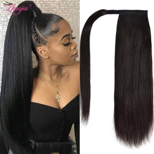 Curly Human Hair Ponytail Deep Curly Wrap Around Ponytail For Women Brazilian Remy Human Hair Extensions With Clip Natural Wavy