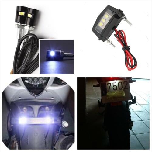 Motorcycle LED License Plate Light Bulb Motocross SMD LED 12V Front Lamp DRL Running Light Turn Signal