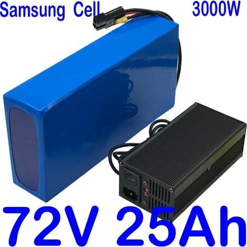 72V 25AH Electric Bike Battery 72V 2000W 30000W Electric Scooter Battery 72V 25AH 24AH Lithium Battery Pack use samsung cell
