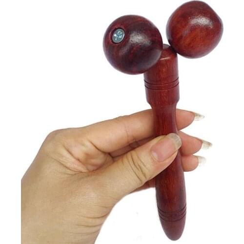 Facial massager 3D ball beauty cosmetic tool double head metal manual roller body massager