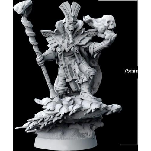 75mm Resin Model Kits Mummy Lord Figure Unpainted Unassembled No Color