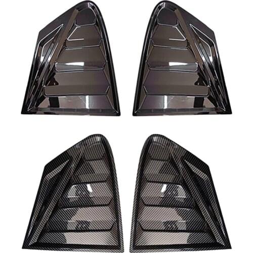 Rear Window Side Louvers Vent Cover Stickers, for Ford Focus ST-LINE Hatchback 2019 2020 Window Blinds Trim