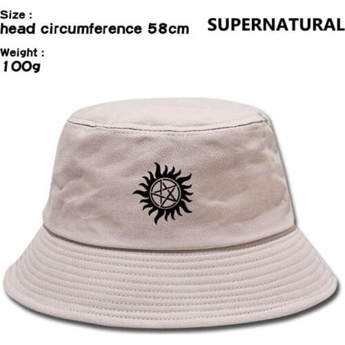 New Summer Supernatural SPN Fisherman Cap Hat Men Women Outdoor Daily Use Cosplay Canvas