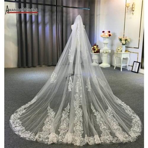New one layer lace veil with comb wedding bridal veils 3*3