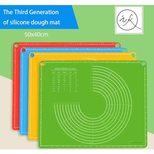 New Silicone Kitchen Kneading Dough Mat Cookie Cake Baking Mat Tools Thick Non-stick Rolling Mats Pastry Accessories Sheet Pad