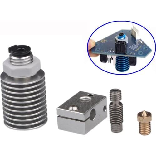 New V6 Threaded HeatSink v6 hotend remote Bowen J-head Hotend heater block heat break for HOTEND for PT100 titan extruder