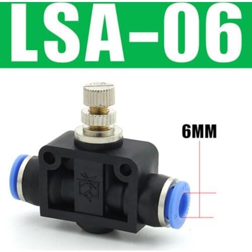 Pneumatic Fittings LSA 4mm 6mm 8mm 10mm 12mm Air Water Hose Tube One Touch Straight Push-In Plastic Quick Connector Tube Fitting