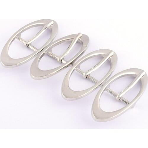 Silver pin buckle Center Bar Buckle 4pcs 20mm Slide Buckle suspender adjustable slide buckle slide adjusters Movable Center Bar