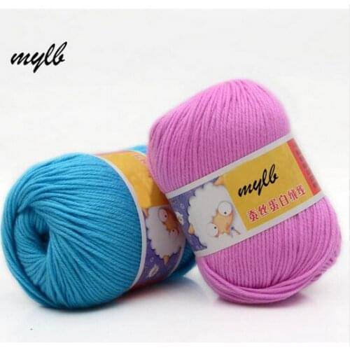 Mylb 10PC 500g/ball Chunky Colorful Hand Knitting Scores Milk Cotton new style chunky yarn for hand knitting women baby hat