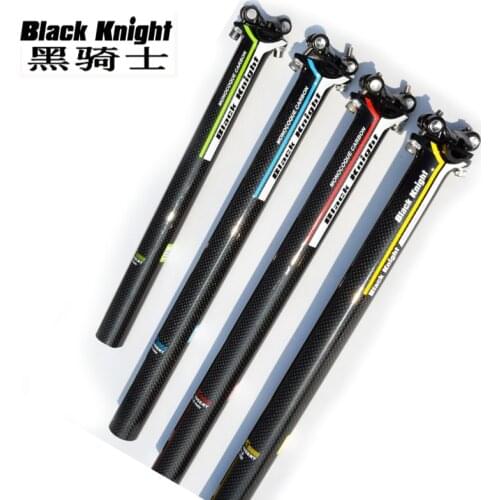 Black knight Carbon fiber road bicycle seatpost carbon 27.2 mtb bike seat post cycling parts 27.2 31.6 30.8 mm 350 400mm