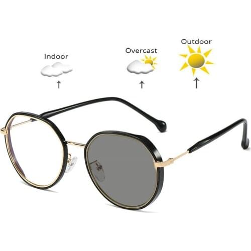 Cat Transition Sunglasses Photochromic myopia Eyeglasses Finished myopia Glasses for Women Computer Optical Glasses Frame FML