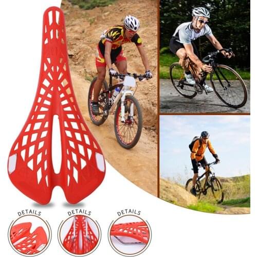 Super Light Plastic Agents Bicycle Saddle Mountain MTB Bike Saddle Seat PVC Cushion 6 Color Ventilation Durable Cycle Accessory