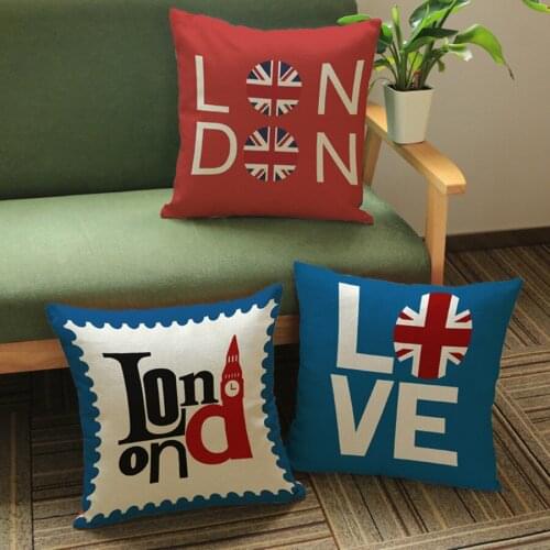 High quality Linen Throw Pillows Cushion Couple Letters combination style Home Decor outdoor Car sofa seat cushion Pillowcase