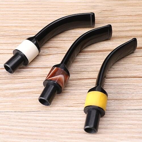 1Pcs High Quality Smoking Pipe Bent & Straight Mouthpiece Men Tobacco Pipe Acrylic Mouthpiece