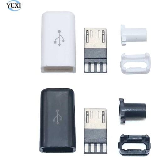 YuXi 20pcs Micro USB 4Pin Male connector plug welding Data OTG line interface DIY data cable accessories for Android phones