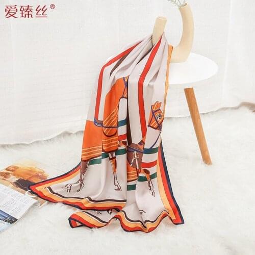 Women Can Wear Spring and Autumn Silk Scarves. Fashion Shawl. Ultra Thin Scarf In Winter. Silk Scarf