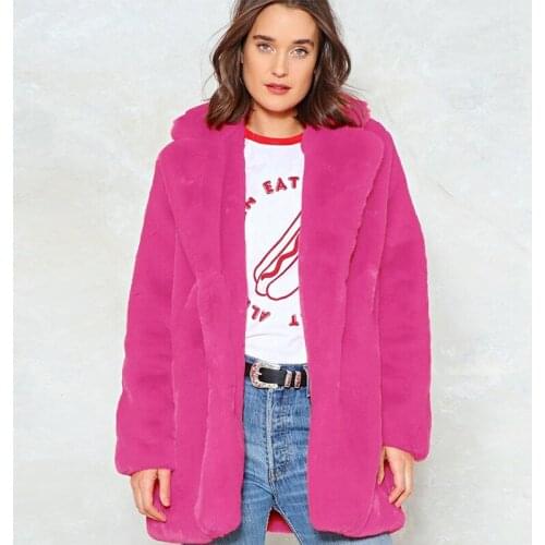 FaylisVow 4xl Plus Size Thick Fur Coat Women Winter Warm Loose Plush Teddy Fluffy Long Sleeve Faux Fur Coats Woman Solid Jackets