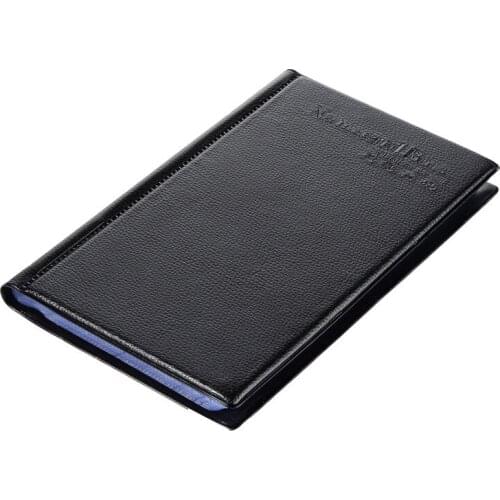 1pcs Leather Name Card Holder Large Capacity Business Card Holder Portable Business Gift Black