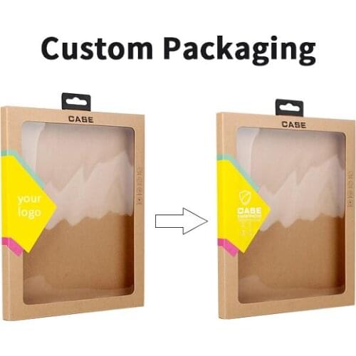 100 pcs wholesale Luxury kraft paper packaging with custom your logo for Pad mini 234 for Pad 2 3 4 for Pad air packing