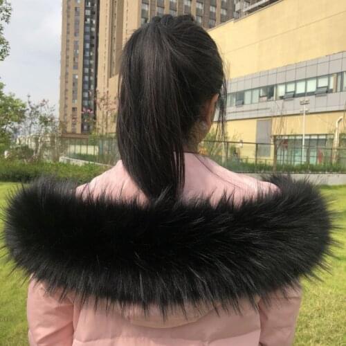 100% high quality real raccoon collar real fur scarf luxurious colorful mens and womens jacket decorative neckline