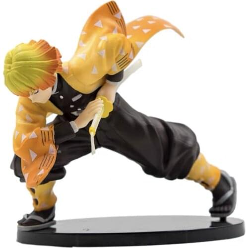15cm Anime Demon Slayer Action Figures Draw Sword Agatsuma Zenitsu Figurine Kimetsu No Yaiba Figura PVC Collection Model Toys