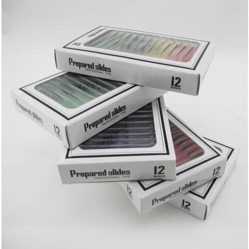 48pcs Kids Plastic Prepared Microscope Slides Of Animals Insects Plants Flowers for teaching