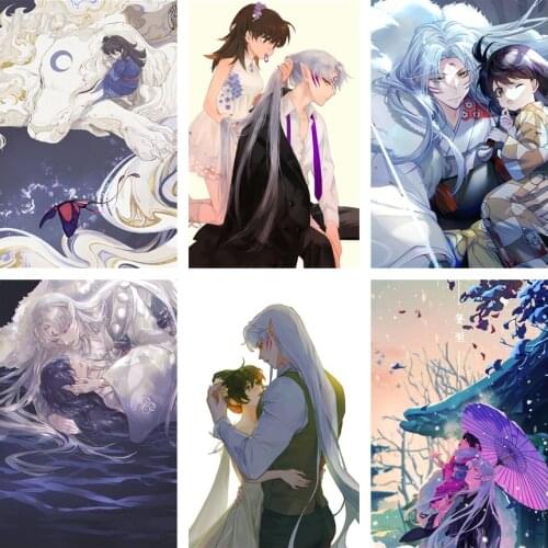 Anime Posters Inuyasha Anime Sha Sheng Wan /ling/ Canvas Painting Wall Decor Poster Wall Art Photos for Childrens Room Decor