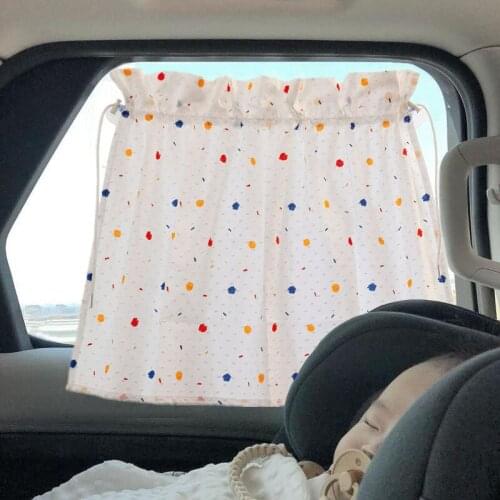 Car Sun Shades Covers Cartoon Rear Side Window Curtain Film Auto Sunshade Visor Heat Shield Uv Protections For Baby Kid Children