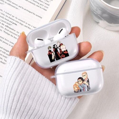 Tokyo Revengers Anime Earphone Case for Airpods Pro Japan Cartoon Wireless Bluetooth Earphone Soft TPU Cover Clear Capa Coque