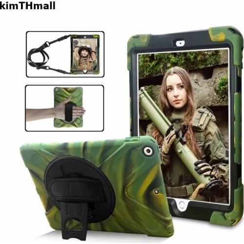 Case For iPad Pro 10.5 case for iPad Air 3 Cover Stand long Strap Shoulder Heavy Duty Silicone Safe Child case for iPad Air 2019