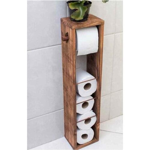 Toilet Roll Holder Wood Bathroom Wc Sheet, Shelf, Bathroom rack storage rack kitchen wall hanging bathroom suction wall, napkin