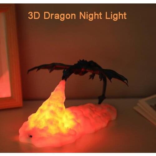 Dragon Style Night Light, Innovative 3D Printing LED Night Light, Special Gift for Kids, Unique Night Light for Your Home Decor