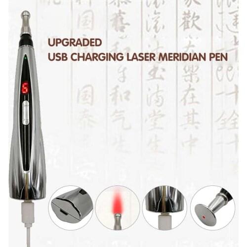 New Electronic Acupuncture Pen Meridian Energy Pen Electric Meridians Laser Therapy Heal Massager Disslove Stasis Pain Relief