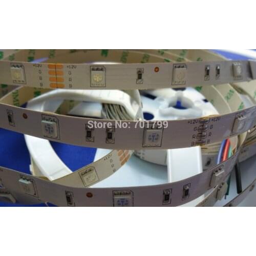 DC12V LED strip 5050 SMD flexible light 30LED/m,5m 150LED,White,warm,Blue,Green,Red,Yellow;RGB;non-waterproof;IP33