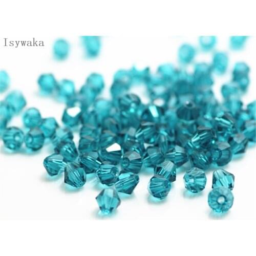 Isywaka Sale Green Blue Color 650pcs 3mm Bicone Austria Crystal Beads Glass Beads Loose Spacer Bead for DIY Jewelry Making