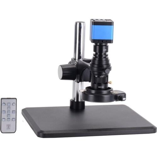 HAYEAR Microscope Camera 16MP HDMI USB Digital Industrial Video Camera with 200X Lens Small Stand for PCB Repair Soldering