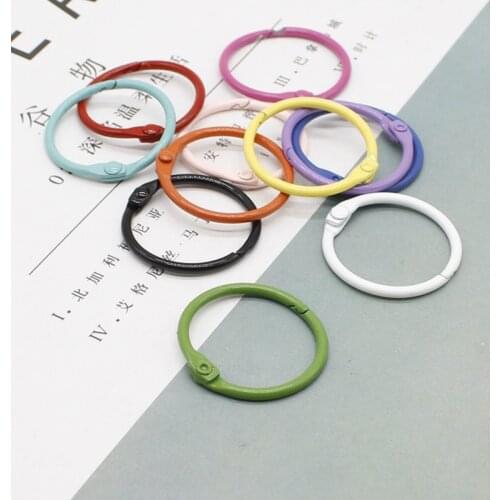 5pcs ring hole notebook 30mm ring binding ring keychain suitable for DIY loose-leaf paper buckle office accessories