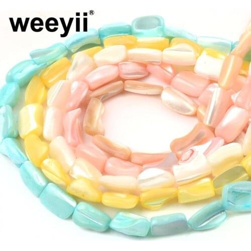 Colorful Shell Shape Beads Sea Shell Charm Jewelry Accessories For Women Beach Seashell Bracelet Necklace Earrings Accessories