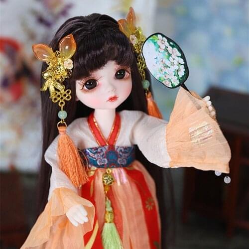 DBS 1/6 BJD Dolls Little Angel Series 28cm Ball Joint Dolls with Scalp Eyes Clothes Makeup DIY Toy Doll Gift for Girls