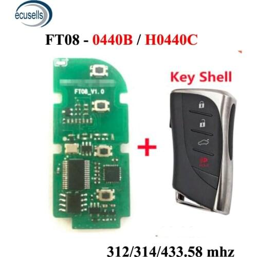 Lonsdor FT08-0440B/H0440C PCB Board 312/314/433.58MHZ Smart Remote Key for Lexus ES300h ES350 ES200 LS350  (Can Copy Most 8A)