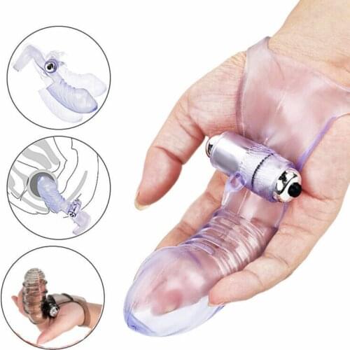G Spot Massager Vibrating Women Sex Toys Silicone Finger Sleeve Vibrator Dildo Flirting Vagina Adult Hot Erotic Couples
