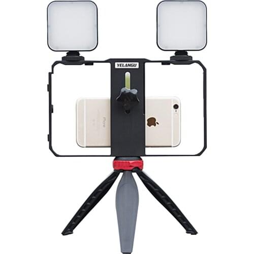 Vlogging Kit Phone Video Kit Accessories Fill Light Microphone Stabilizer PTZ for Phone Video Recording for YouTube Vlog