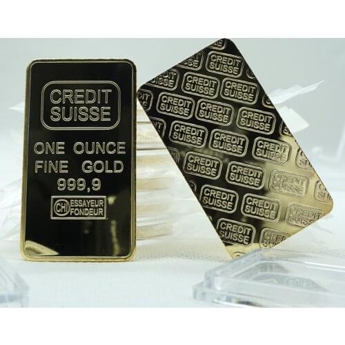 5pcs/lot Non magnetic 1 oz 24k Pure Gold Plated Bar High quality Replica Canada Royal Bullion Bars Free shipping