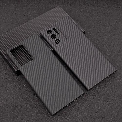 2021 New Real Pure Carbon Fiber Phone Case For Samsung Note10 Note20 Ultra-Thin Anti-Fall Hard Business Shell Aramid Fibre