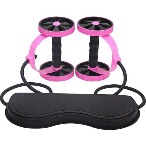 New Sport Women Core Double AB Roller Wheel Easy-use Fitness Men Abdominal Exercise Equipment Waist Slimming Trainer at Home Gym