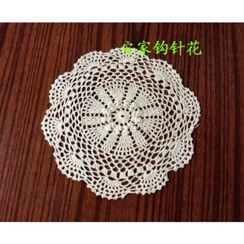 2015 new arrival 6 pic/lot 50% off wholesale cotton crochet lace coaster for wedding 3D flower doilies as tableware cup pads mat