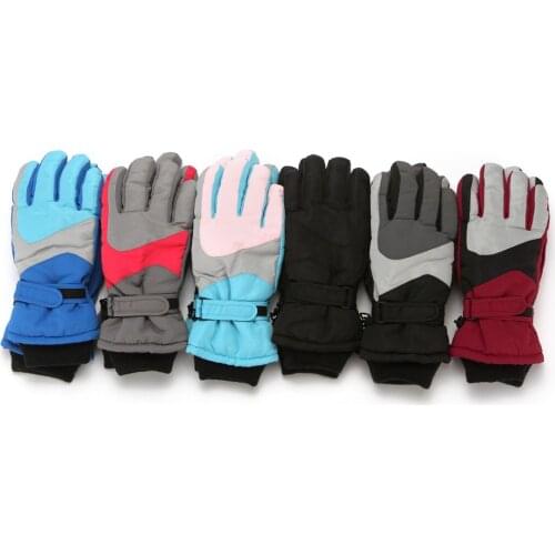 Durable Breathable Warm Winter Gloves Boys Girls Kids Snow Windproof Mittens Outdoor Sports Skiing Full Finger Waterproof Gloves
