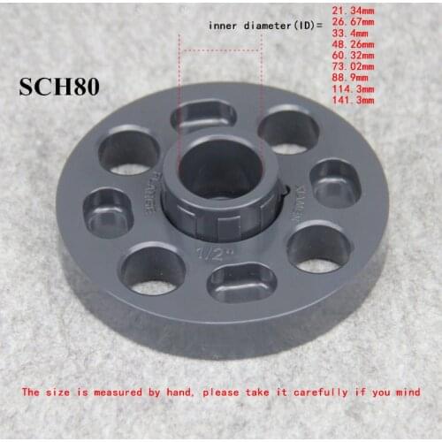 Plastic water pipe flange connector set flange UPVC pipe fitting ANSI SCH80 garden irrigation flange fitting hose adapter 1Pcs